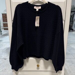 Philosophy Black Knit Pullover NWT